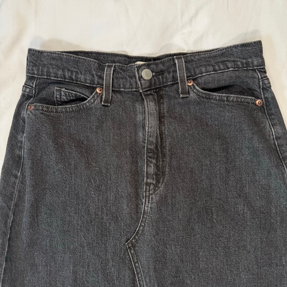 Levi's strauss signature Womens dark gray denim maxi skirt size 2 - Picture 4 of 9